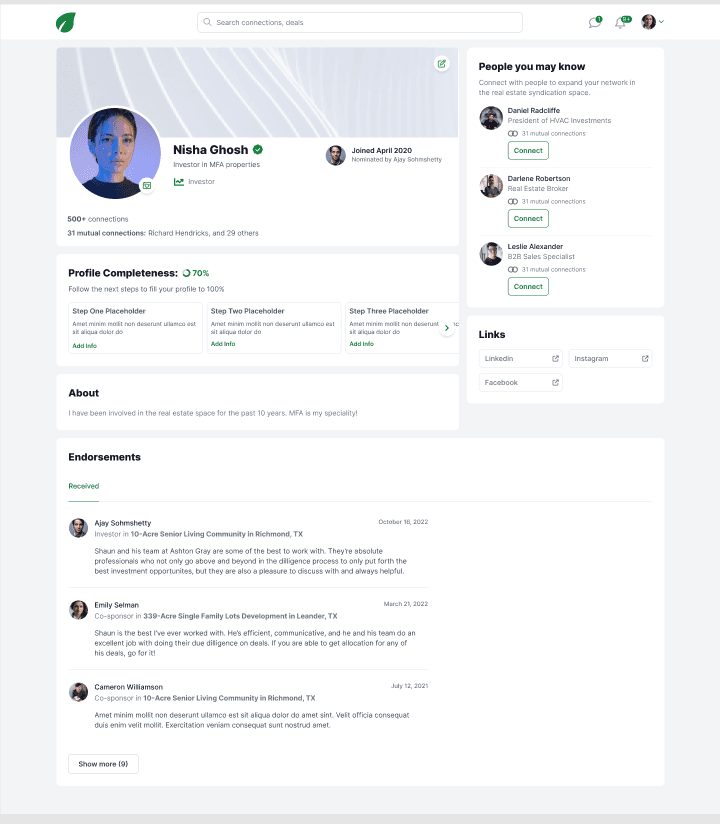 Elmbase - Real Estate Investment Network - screen 2